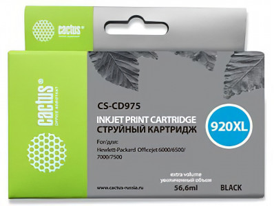 Совместимый картридж Cactus CS-920XL BK CD975AE