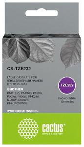Совместимая лента для печати наклеек Cactus TZe-232