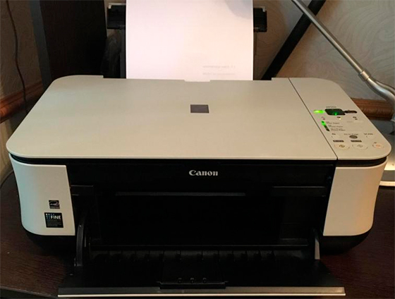 запуск сканера принтера без картриджей Canon PIXMA MP250