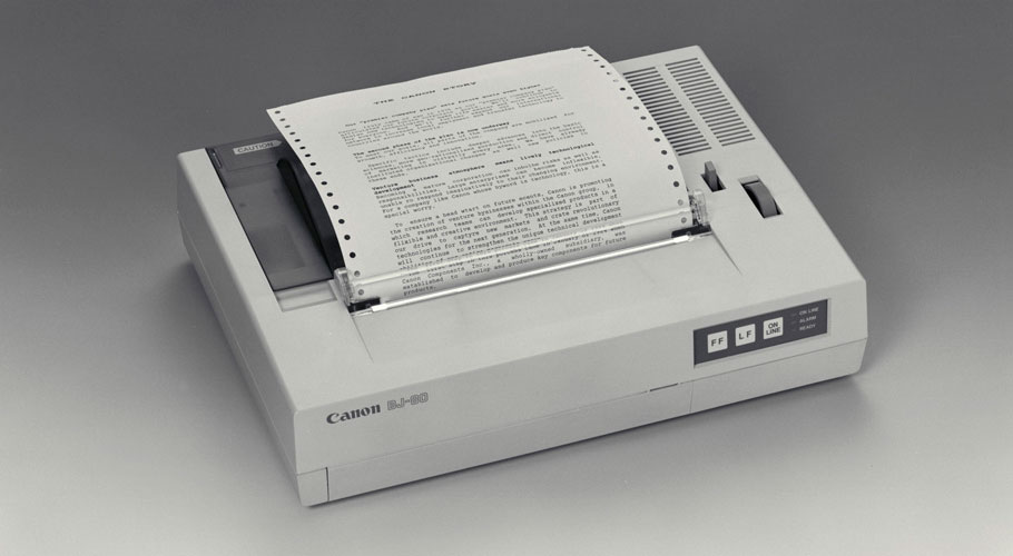 первый струйный принтер Canon